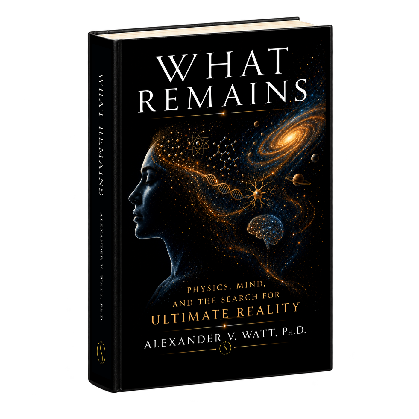 Angled hardcover edition of What Remains