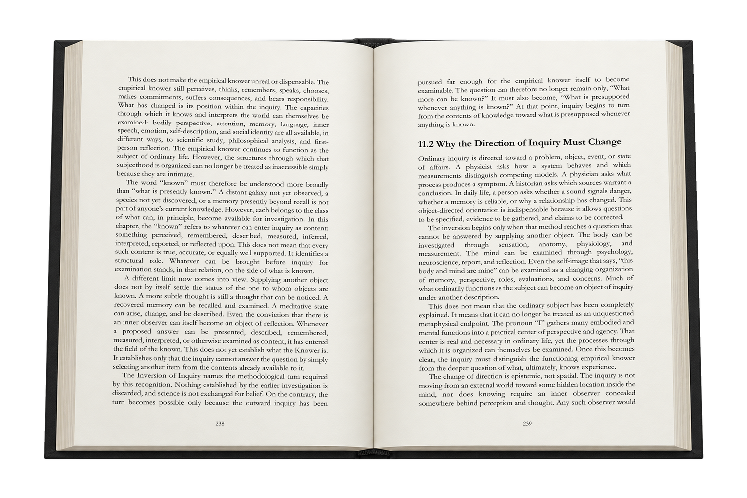 Open copy of What Remains showing facing interior pages